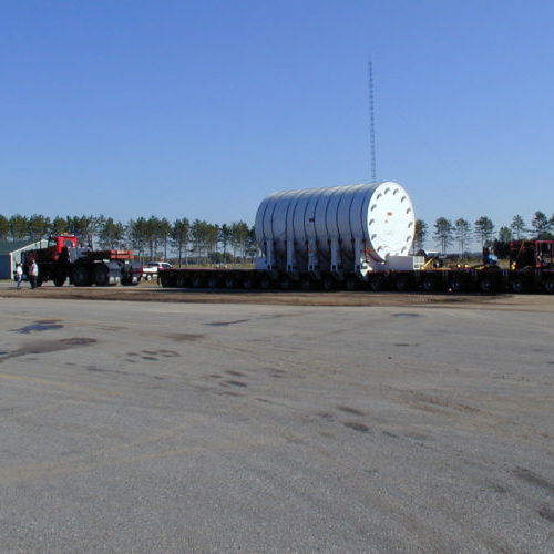 Big Rock Point reactor vessel train shipment.