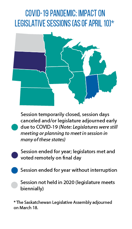 impact of COVID-19 on legislative sessions