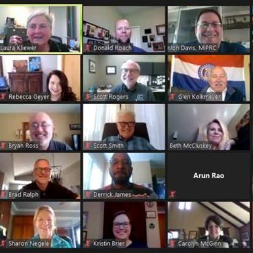 Screen shot of participants in MIPRC's 2020 virtual annual meeting