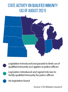 A map indicating legislative actio