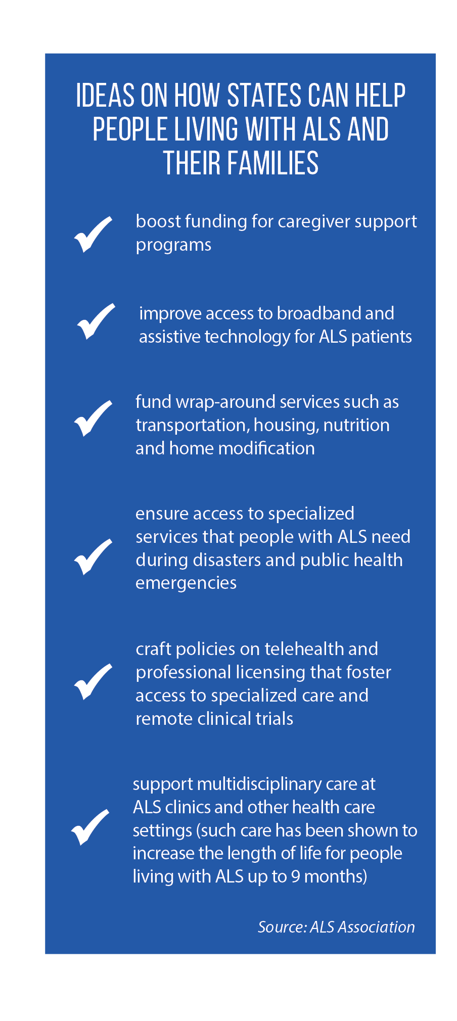 ALS Association's policy recommendations for states